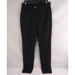 H&M Women's Black Snakeskin Design Straight Leg Jeans Size 12